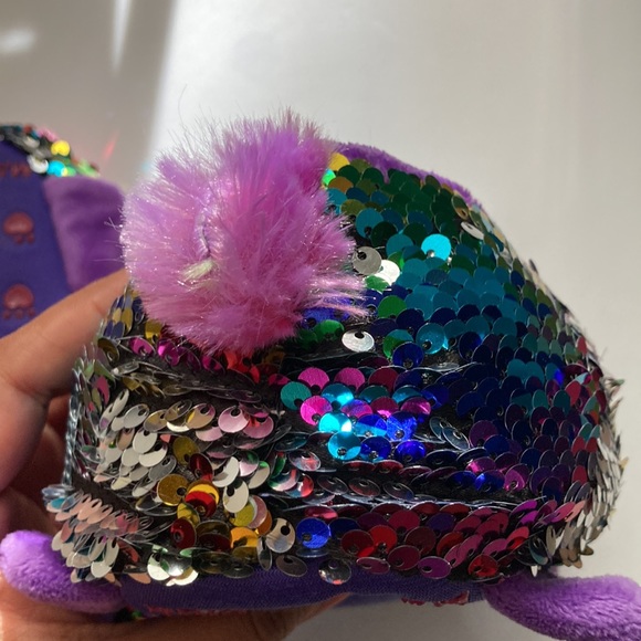 Build-A- Bear Panda flip sequins slippers size M (13/1) shoe size, multicolor. - Picture 6 of 7